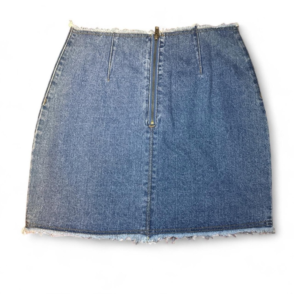NWT MINKPINK x MP|D Women's In Theory Frey Hem Denim Mini Skirt — SMALL - Picture 5 of 6